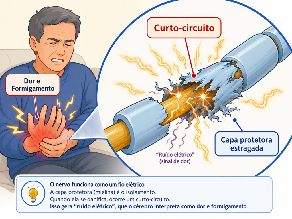 Como acontece a neuropatia periferica